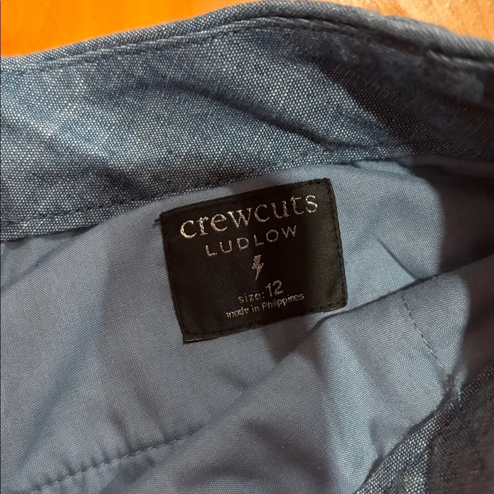 CREWCUTS 12 Slim Ludlow Suit Pant in Chambray Blue